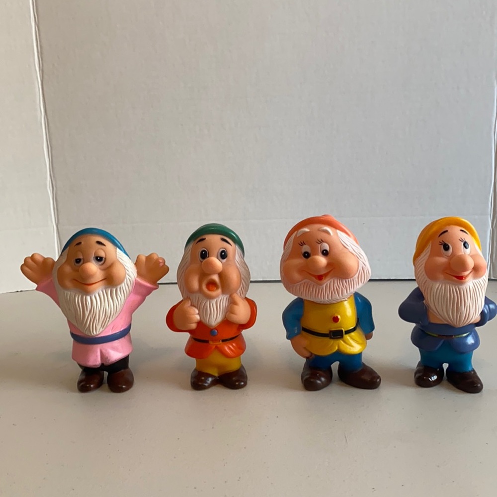 Vintage Disney Squeek Toys Lot of 4 MADE In HONG KONG.Great Vintage Condition